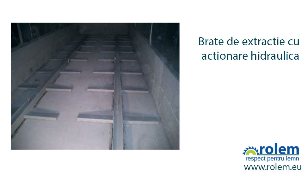 Brate de extractie cu actionare hidraulica – detaliu bunker
